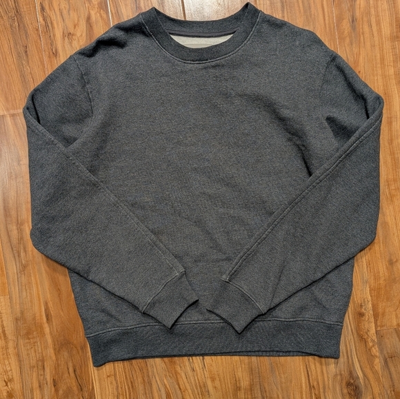 Everlane Organic Cotton Grey Track Crewneck Sweatshirt Men's Small Neutral NWT - Picture 1 of 6